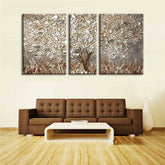 Painting by Numbers White Tree- 3-Panel (Triptych)